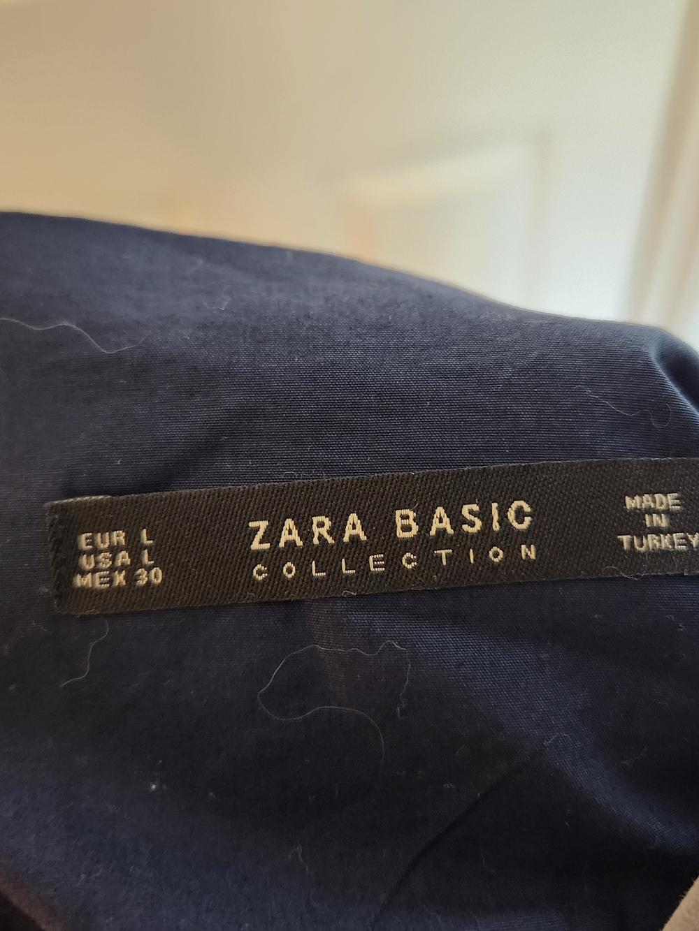 Zara Navy Lace-Up Waist A-Line Skirt - Picture 2 of 4